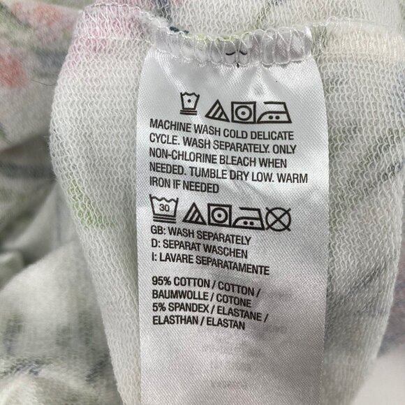 J Jason Wu Floral T Shirt Dress Spring White Pink Flowers Shift Womens Large - Picture 4 of 4